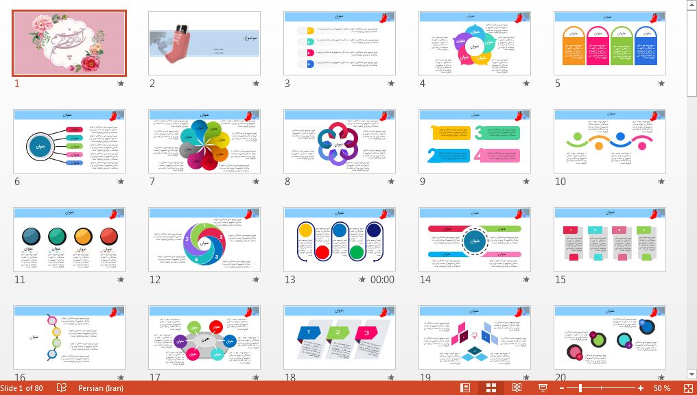 کامل ترین قالب پاورپوینت حرفه ای آسم